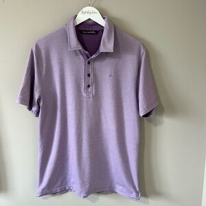 Travis Mathew Men’s Lavender Purple Short Sleeve Polo Golf Shirt Sz L